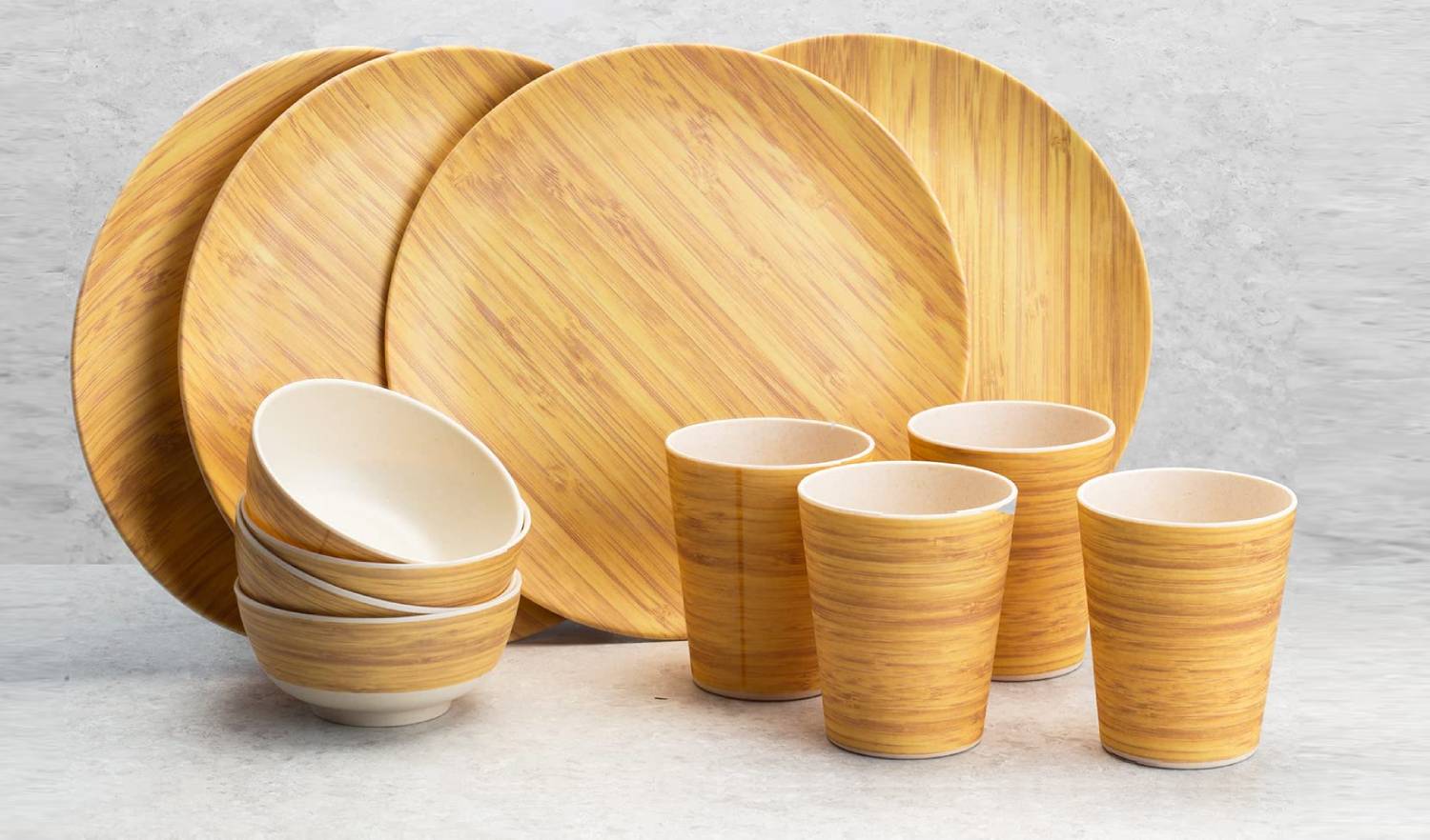 Sustainable bamboo dinnerware collection